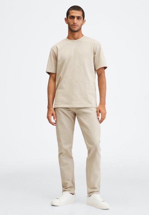 MANGO - Jeans bob - beige