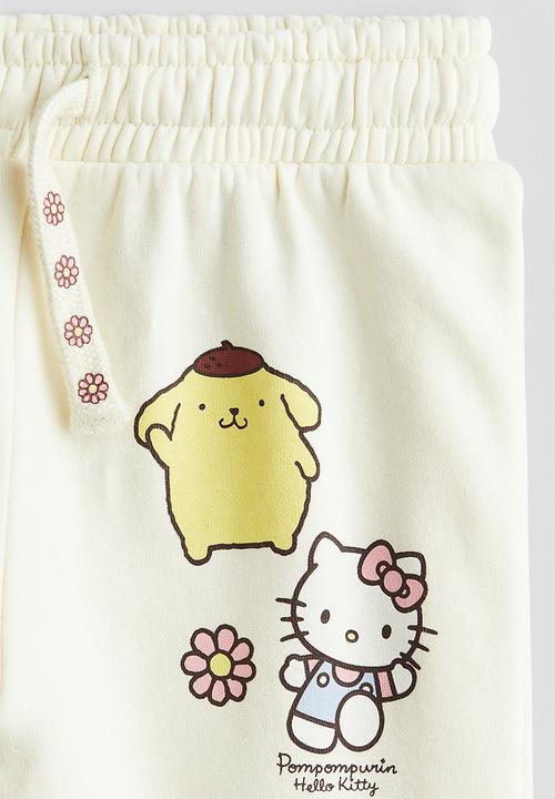 H&M - Printed sweatshirt joggers - light yellow hello kitty