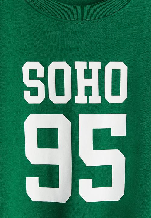 H&M - Text-motif sweatshirt - green soho