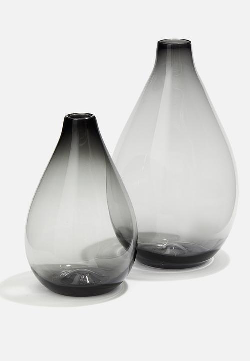 H&M - Teardrop vase - dark grey 