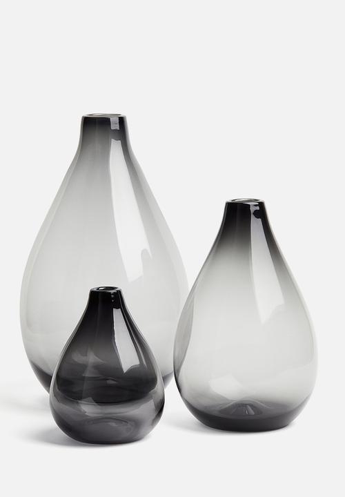 H&M - Teardrop vase - dark grey 