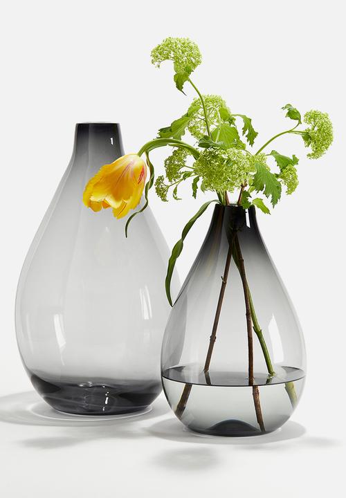 H&M - Teardrop vase - dark grey 