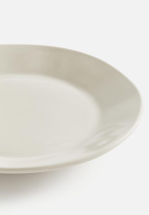 H&M - Large stoneware plate - white