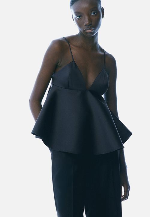 H&M - Satin top - black