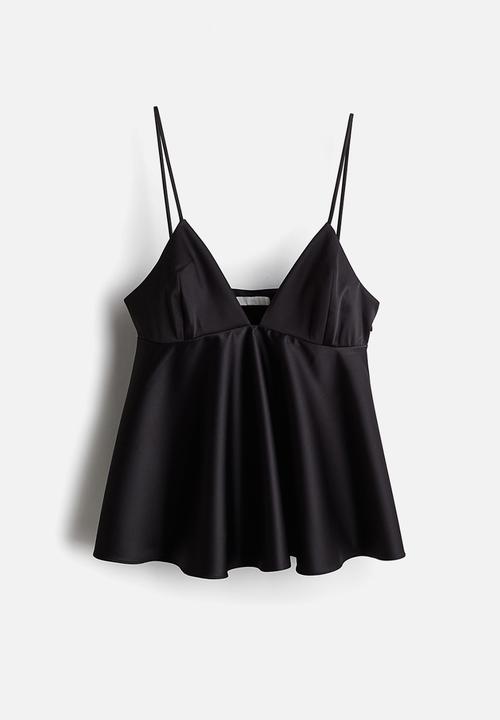 H&M - Satin top - black