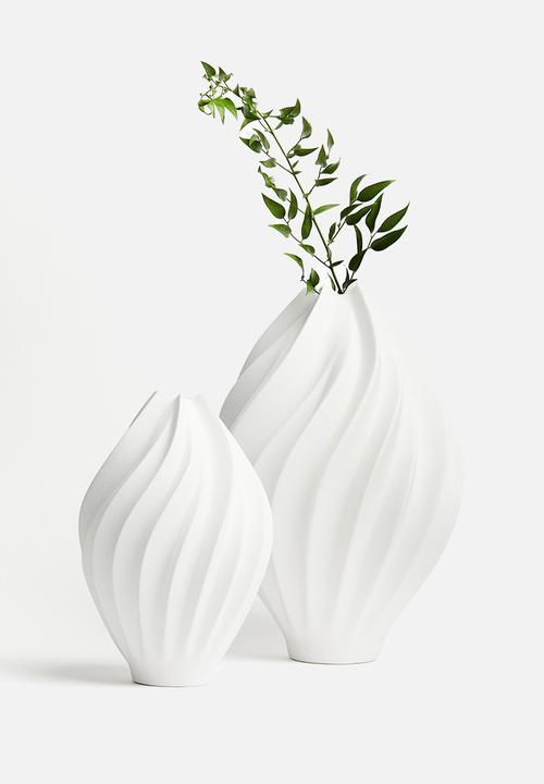 H&M - Large stoneware vase - white