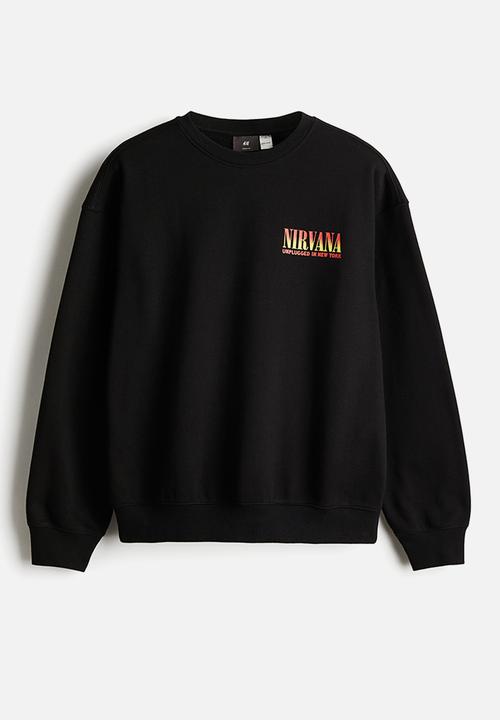 H&M - Loose fit sweatshirt - black nirvana
