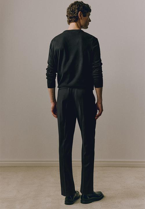H&M - Slim fit suit trousers - black