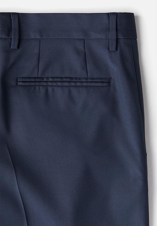 H&M - Slim fit suit trousers - navy blue