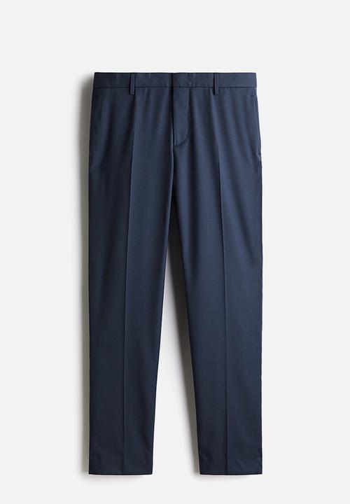 H&M - Slim fit suit trousers - navy blue
