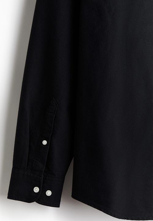 H&M - Regular fit oxford shirt - black