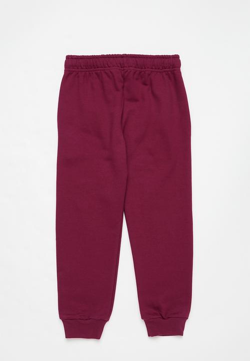 Pop Candy - 2 Pack joggers - maroon & charcoal