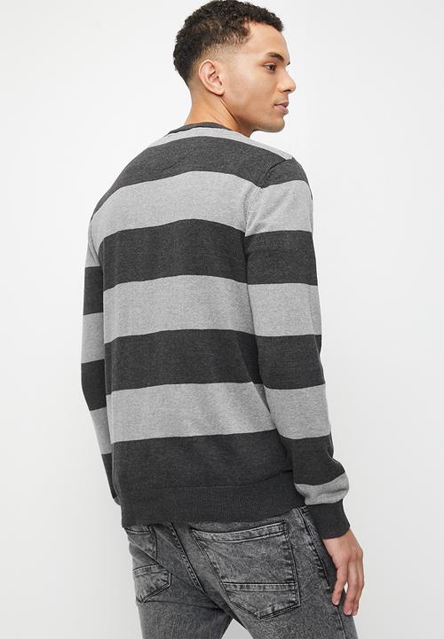 Brave Soul - Knitwear - Dark Charcoal Marl