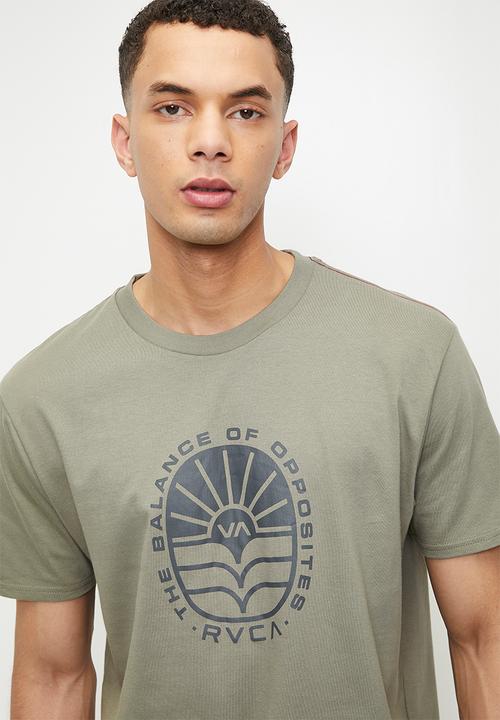 RVCA - Ag seal short sleeve red stitch - aloe