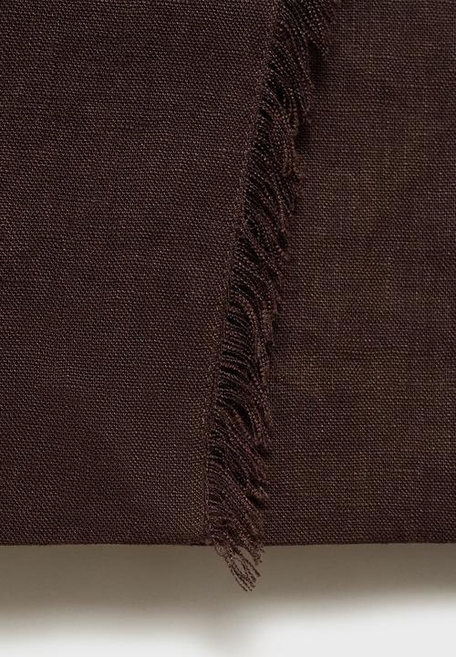MANGO - Skirt Pareo - Dark Brown
