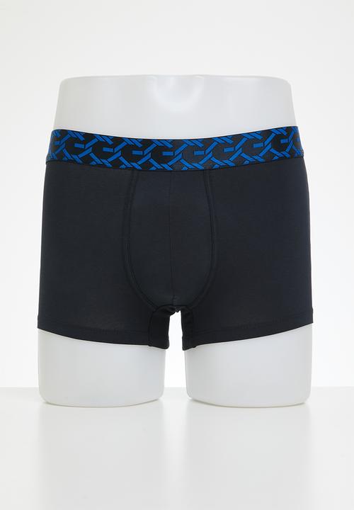 GUESS - Trunk 2pack - navy & blue stripes combo