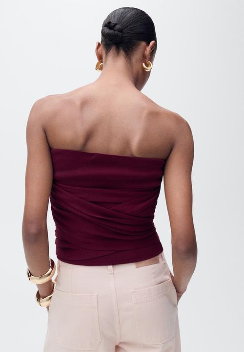 MANGO - Top Julito - Dark Red