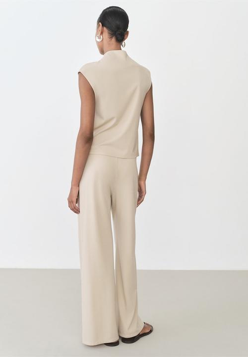 MANGO - Trousers Candela - Light Pastel Brown