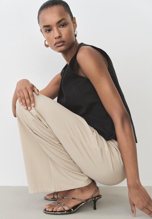 MANGO - Trousers Candela - Light Pastel Brown