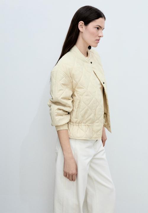 MANGO - Jacket Hawaii - Light/Pastel Yellow