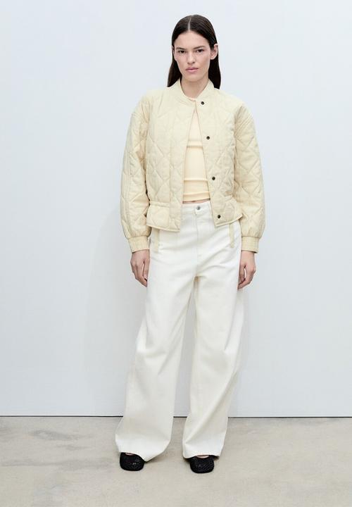 MANGO - Jacket Hawaii - Light/Pastel Yellow