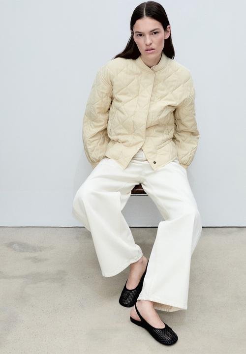 MANGO - Jacket Hawaii - Light/Pastel Yellow