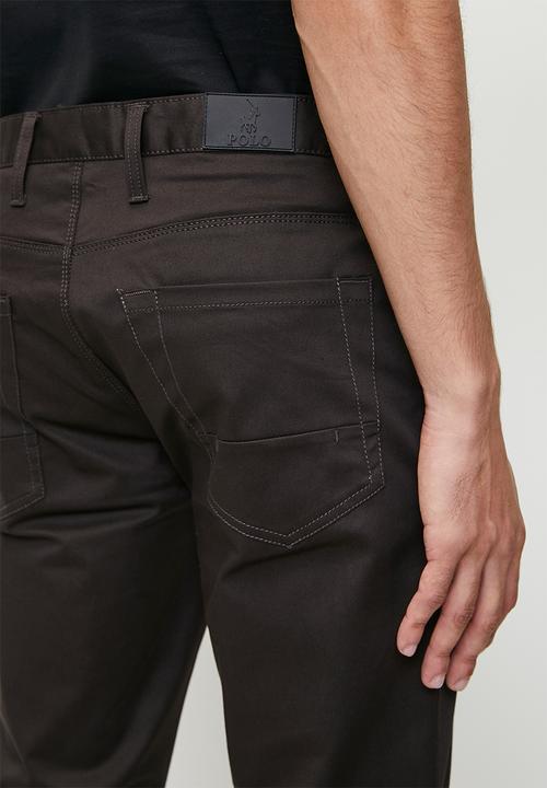 POLO - Mens Essential 5 Pocket Slim Leg Trouser - Chocolate