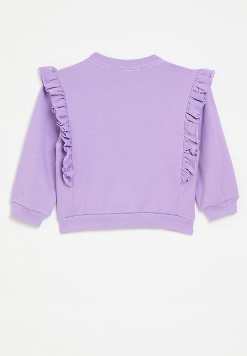 Pop Candy - Frilled sweatshirt - lilac
