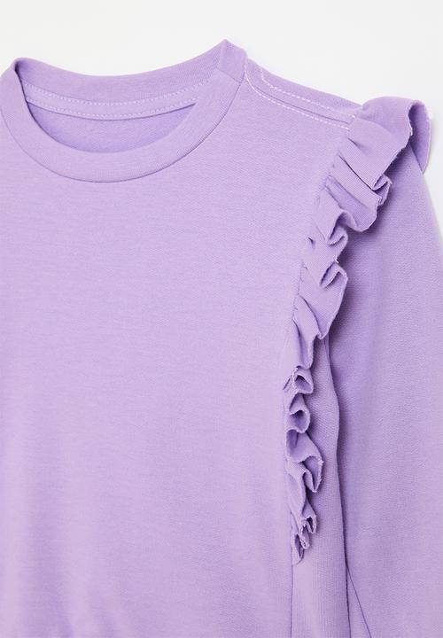 Pop Candy - Frilled sweatshirt - lilac