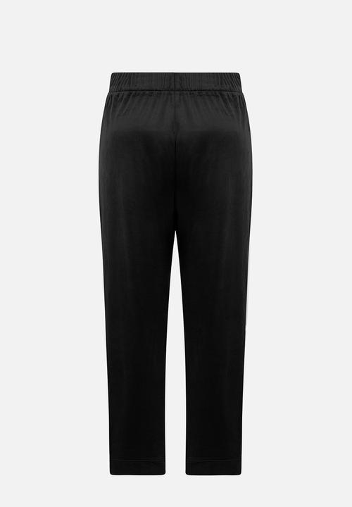 Hunkemoller - Pants velours piping - black