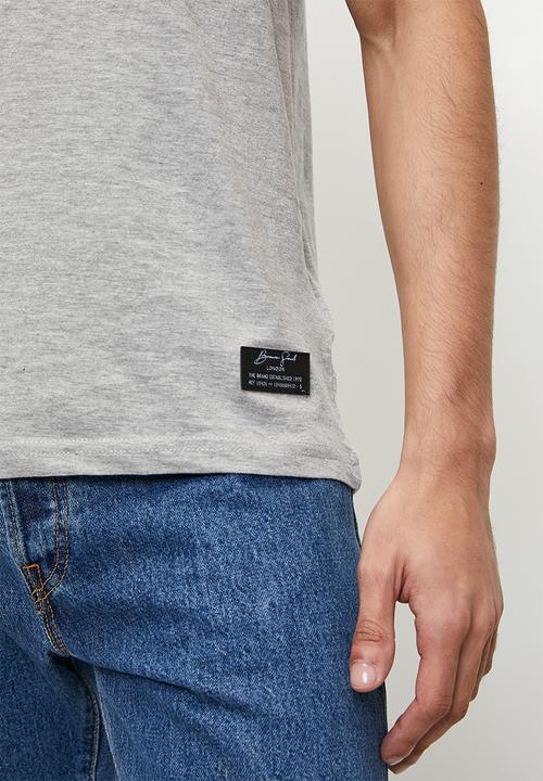 Brave Soul - T-Shirts - Light Grey Marl