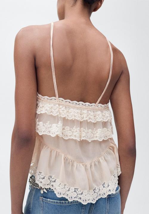 MANGO - Top Carino - Light Pastel Pink