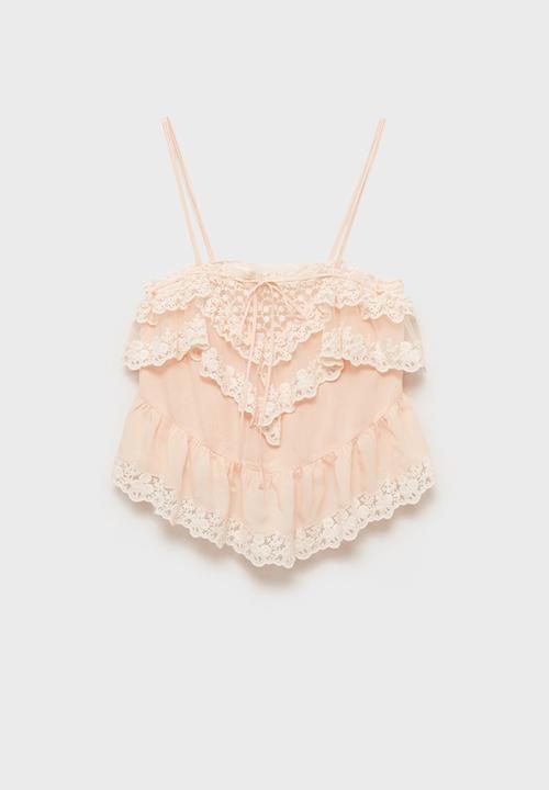 MANGO - Top Carino - Light Pastel Pink