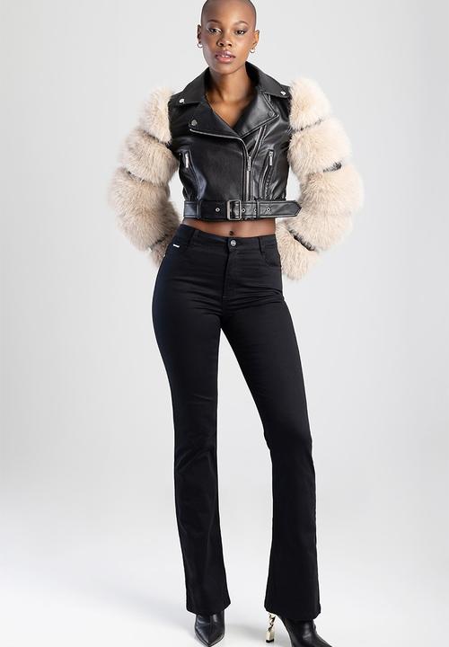 SISSY BOY - JULIA: Mid Waist Bootleg - Black