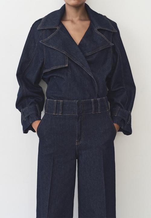 MANGO - Trousers Mar - Open Blue