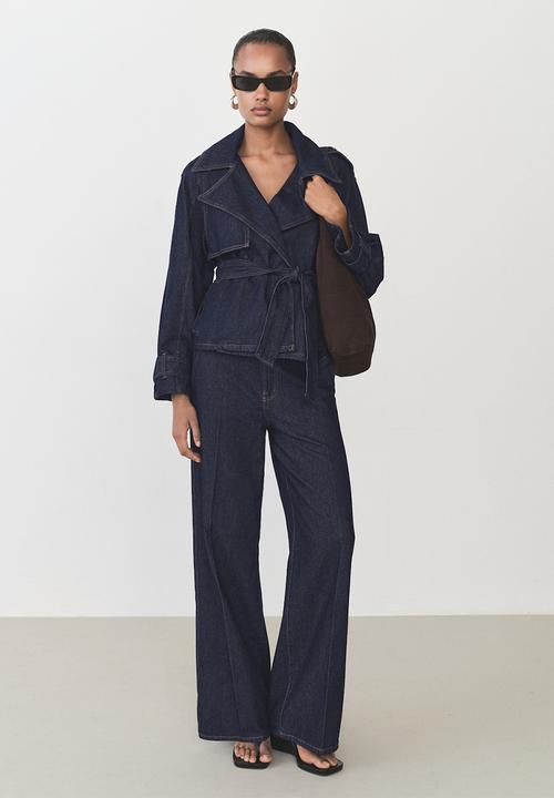 MANGO - Trousers Mar - Open Blue