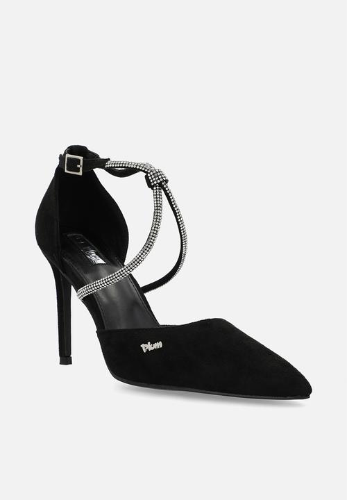 Plum - Bianca ankle strap - black
