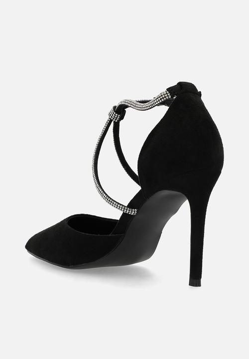 Plum - Bianca ankle strap - black