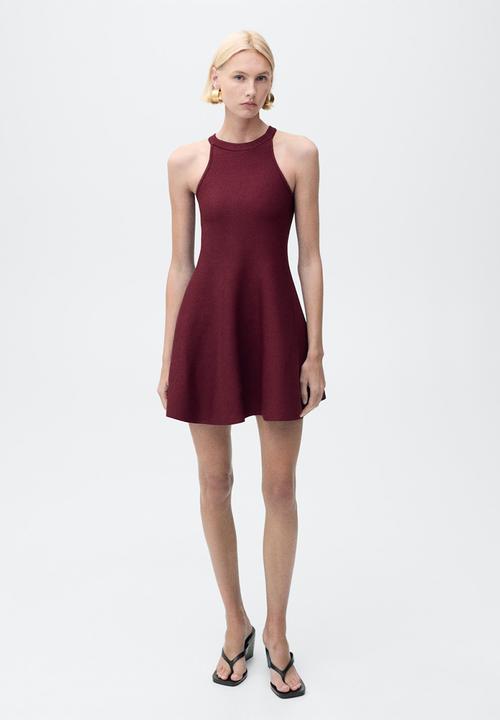 MANGO - Dress Xiqui - Dark Red