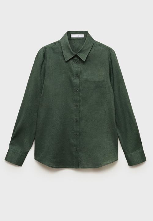 MANGO - Shirt Lino - Green