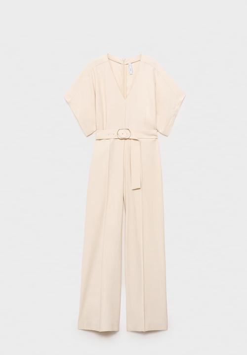MANGO - Jumpsuit Junny - Light Beige