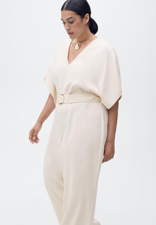 MANGO - Jumpsuit Junny - Light Beige