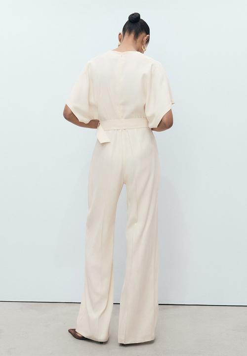 MANGO - Jumpsuit Junny - Light Beige