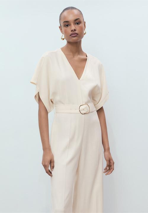 MANGO - Jumpsuit Junny - Light Beige