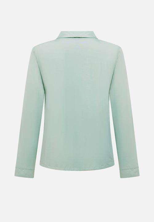 Hunkemoller - Jacket long sleeve jersey essential - green