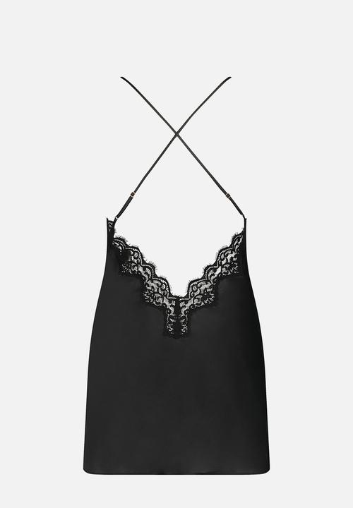 Hunkemoller - SD Satin Mya - black