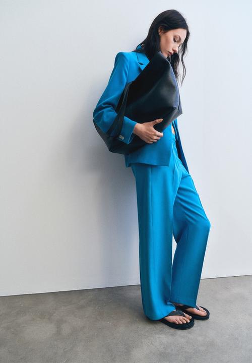 MANGO - Trousers Tempo - Medium Blue