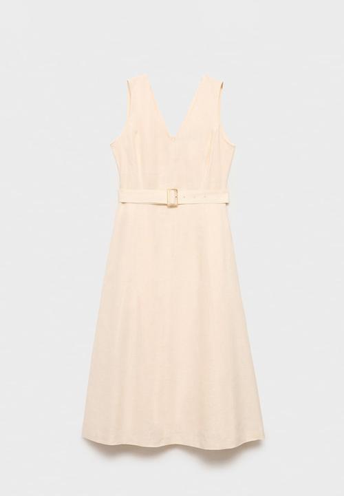 MANGO - Dress Laura - Light Beige