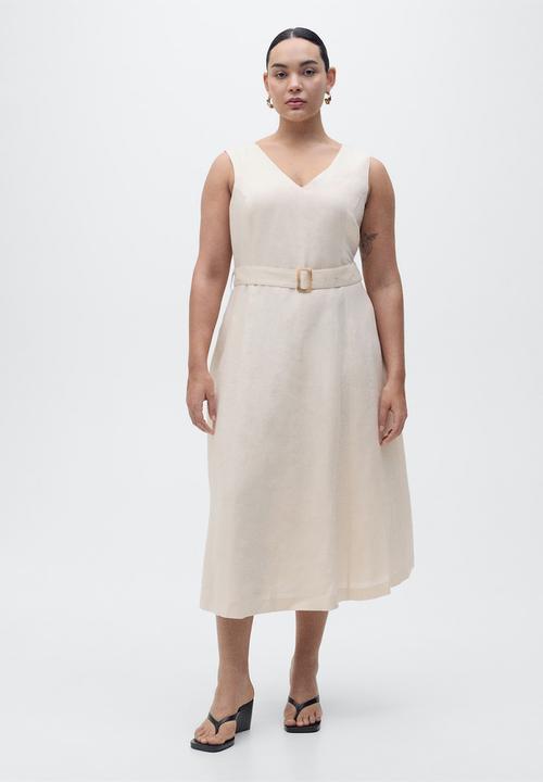 MANGO - Dress Laura - Light Beige