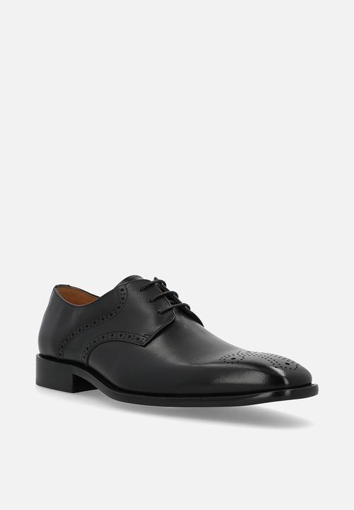 Fabino - BROGUE LACE-UP - Black Leather